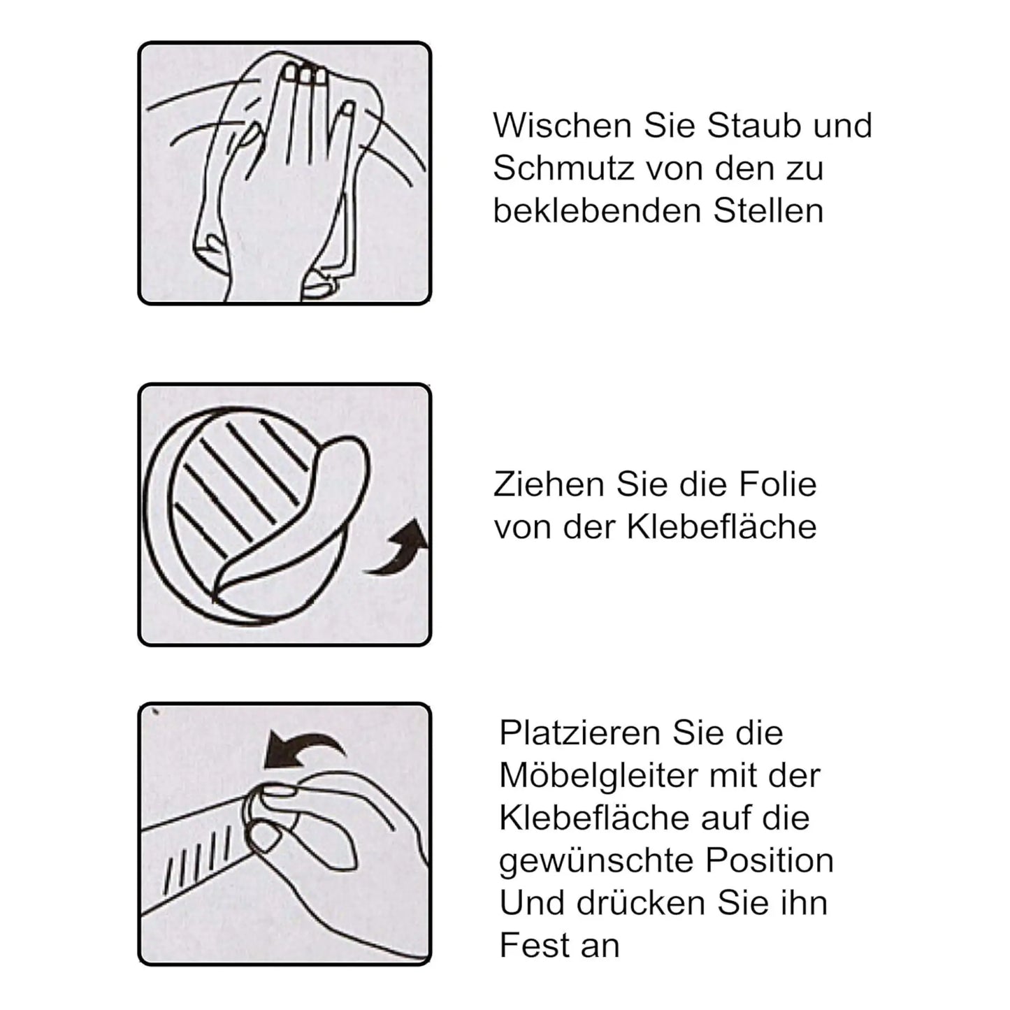 Anwendung der Filzgleiter