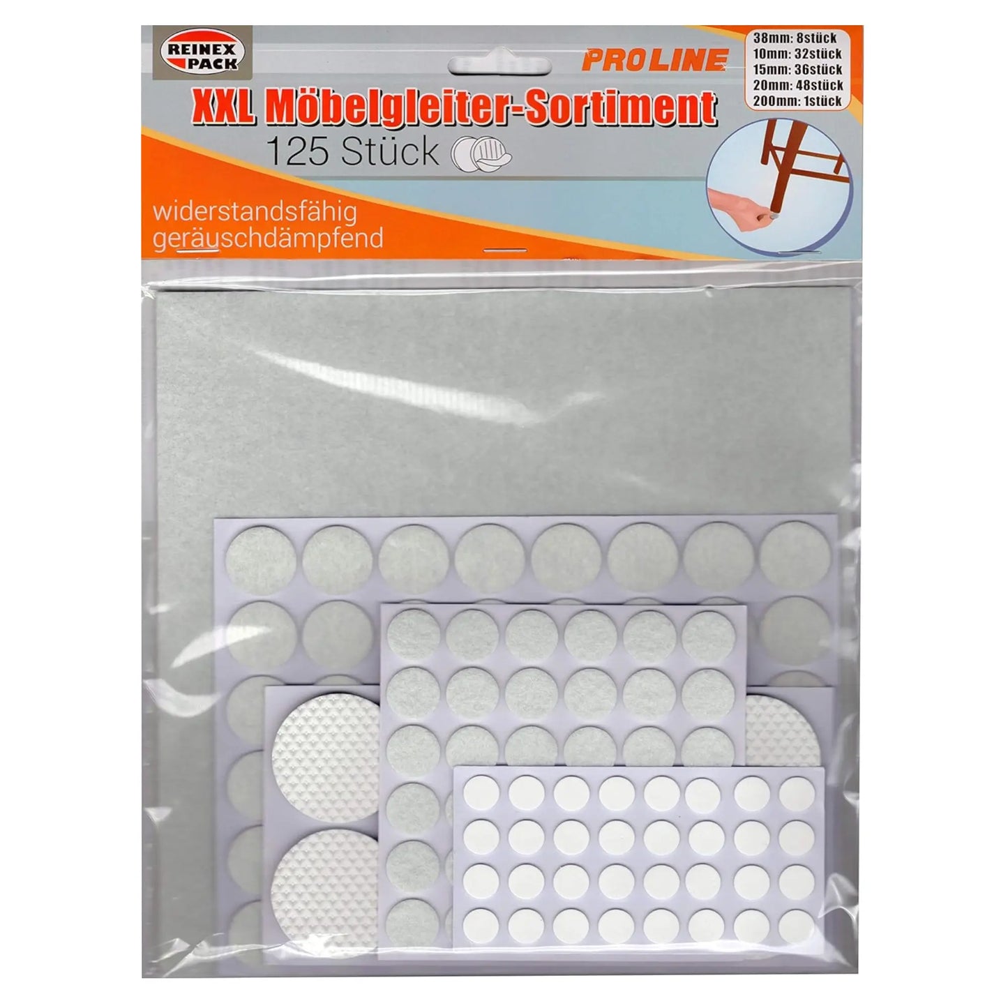 Die Verpackung der Filzgleiter
