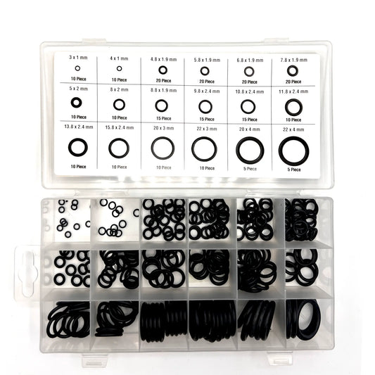Die verschiedenen Größen der O-Ringe in praktischer Sortierbox